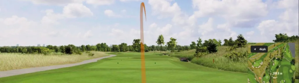 golf shot tracer on trackman range in nottingham