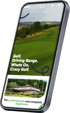 Mobile phone with Ramsdale Park website