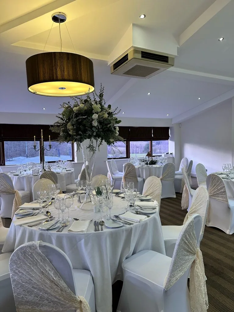 wedding tables and chairs at a wedding venue in calverton